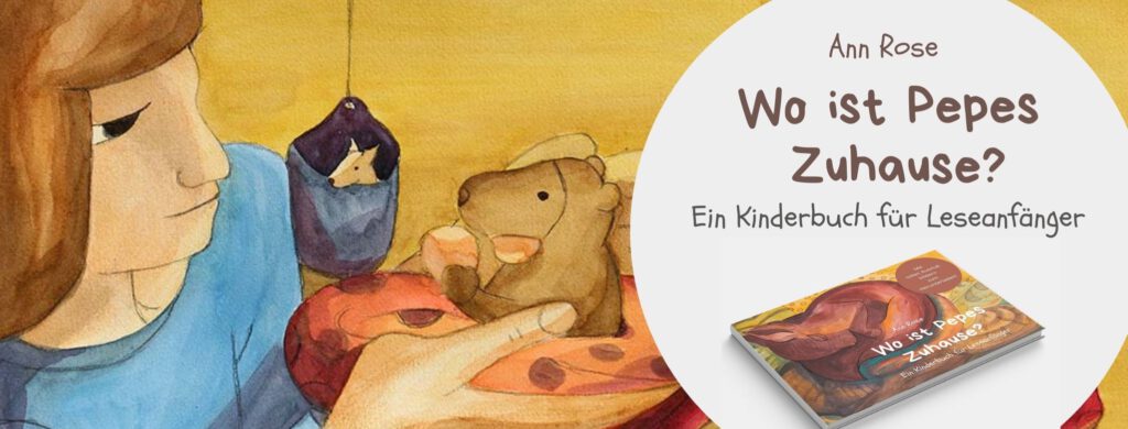 Banner "Wo ist Pepes Zuhause" Kinderbuch